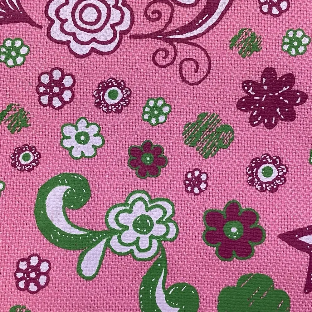 Pink & Green Floral Paisley Girl Scouts Lightweight String Closure Backpack